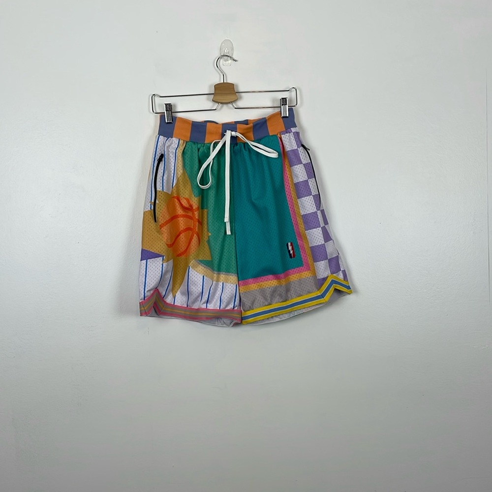 Collect And Select Mens M Shorts 2 Zip Pockets Stretch Drawstring Waist Active